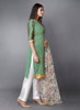 Elegant Green and White Art Silk Salwar Kameez4069