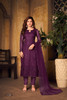 Purple color Net Fabric Suit