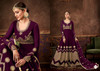 Purple color Floor Length Full Sleeves Georgette Fabric Heavily Embroidered Anarkali style Suit