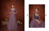 Purple color Georgette Fabric Full Sleeves Floor Length Anarkali style Suit