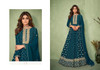 Blue color Georgette Fabric Full Sleeves Floor Length Anarkali style Suit