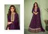 Purple color Georgette Fabric Full Sleeves Floor Length Anarkali style Suit