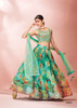 Elegant Blue Pure Organza Lehenga Choli4047