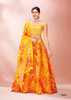 Yellow color Pure Organza Fabric Lehenga Choli