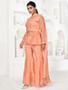 Peach color Georgette Fabric Suit