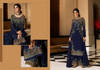 Royal Blue color Georgette Fabric Heavily Embroidered Suit