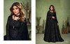 Black color Georgette Fabric Floor Length Centre Cut Indowestern style Suit