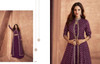 Purple color Chinnon Fabric Indowestern style Suit