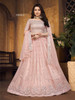 Powder Pink color Net Fabric Lehenga Choli