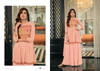 Peach color Georgette Fabric Indowestern style Suit