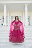 Magenta color Chinnon Chiffon Fabric Lehenga Choli