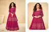 Magenta color Georgette Fabric Indowestern style Party Wear Suit