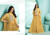 Yellow color Floor Length Georgette Fabric Anarkali style Suit