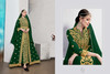 Green color Georgette Fabric Anarkali style Heavy work Suit