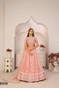 Powder Peach color Mono Net Fabric Lehenga Choli