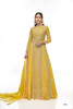 Yellow color Floor Length Full Sleeves Long Slits Georgette Fabric Indowestern style Suit