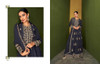 Navy Blue color Georgette Fabric Embroidered Anarkali style Suit