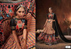 Black and Multicolor Velvet Tussar Silk Fabric Lehenga Choli