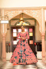 Pink color Cotton Fabric Floor Length Gown