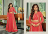 Red color Chinnon Fabric Indowestern style Party Wear Suit