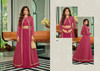 Magenta color Chinnon Fabric Indowestern style Party Wear Suit