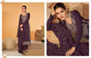 Violet color Tussar Silk Fabric Suit