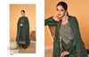 Greenish Grey color Tussar Silk Fabric Suit