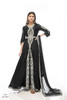 Black color Satin Fabric Indowestern style Centre Cut Suit