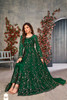 Green color Net Fabric Indowestern style Suit