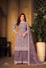 Mauve color Net Fabric Suit