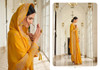 Yellow color Linen Silk Fabric Suit