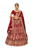 Maroon color Heavily Embroidered Velvet Fabric Bridal wear Lehenga Choli