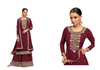 Fabulous Maroon color Sequins and Embroidery work Georgette Salwar Kameez105