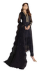 Black color Embroidered Faux Georgette Fabric Suit