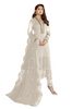 White color Embroidered Faux Georgette Fabric Suit