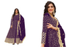 Purple color Georgette Fabric Sequins work Centre Length Floor Length Indowestern style Suit