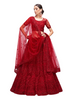 Red color Embroidered Net Fabric Lehenga Choli