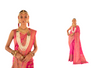 Hot Pink color Silk Fabric Saree