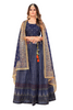 Fabulous Blue color Printed Organza Fabric Lehenga Choli237