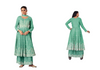 Fabulous Green color Rayon Fabric Embroidered Salwar Kameez283