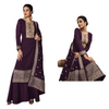 Wine color Georgette Fabric Embroidered Suit