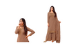 Dark Coffee color Heavy Faux Georgette Fabric Suit
