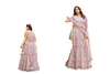 Fabulous Soft Mauve color Embroidered Net Fabric Lehenga Choli401