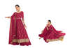 Red color Organza Jacquard Fabric Embroidered Indowestern style Suit