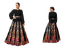 Black color Heavily Embroidered Georgette Fabric Indowestern style Suit