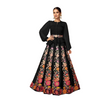 Fabulous Black color Embroidered Georgette Indo Western Suits429