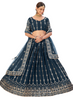 Fabulous Blue color Georgette Fabric Mirror work Lehenga Choli491