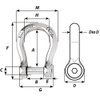 Wichard Self-Locking Allen Head Pin Bow Shackle - 6mm Diameter - 1\/4" [01343]