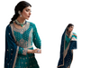 Fabulous Double shade Blue color Georgette Fabric Embroidered Indo Western Suits537