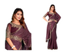 Wine color Silk Fabric Saree